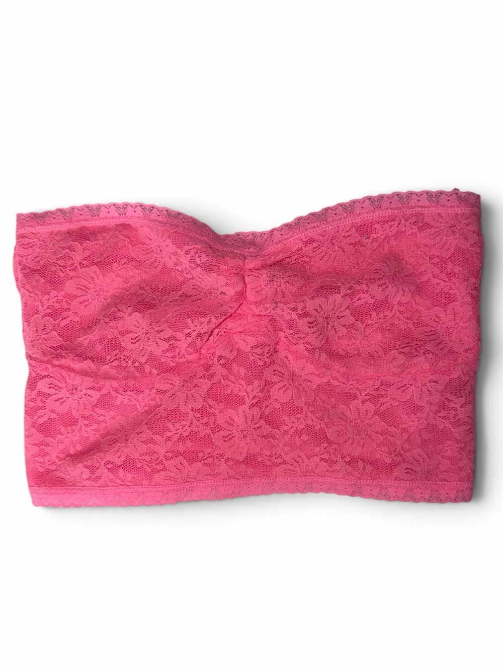 Women's Forever21 Strapless Lace Bandeau Bra Pink Small
